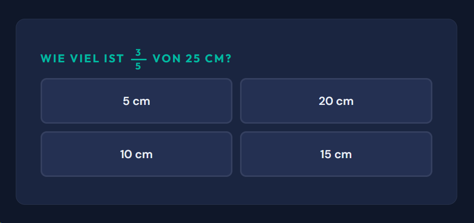Beispiel-Aufgabe Brüche