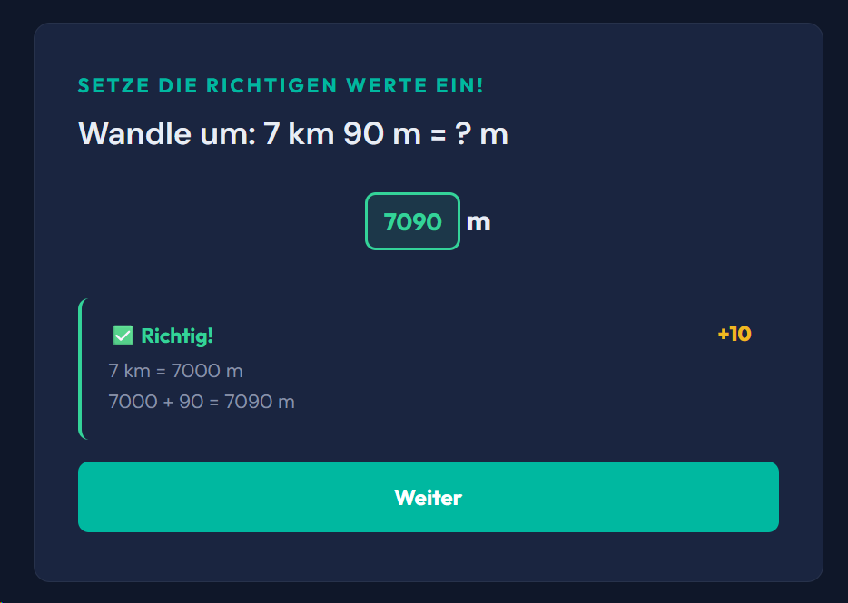 Beispiel-Aufgabe Größen umwandeln